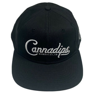 New Without Tags Cannadips Black/White Script Humboldt California Snapback Hat